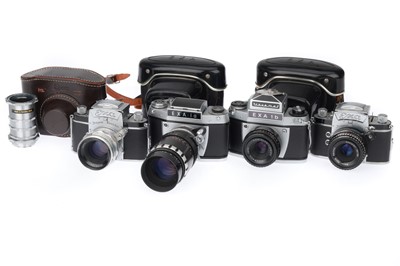 Lot 170 - A Group of Exa SLR Cameras