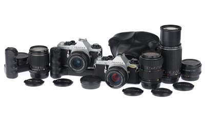 Lot 139 - A Pair of Pentax ME Super Camera Outfits