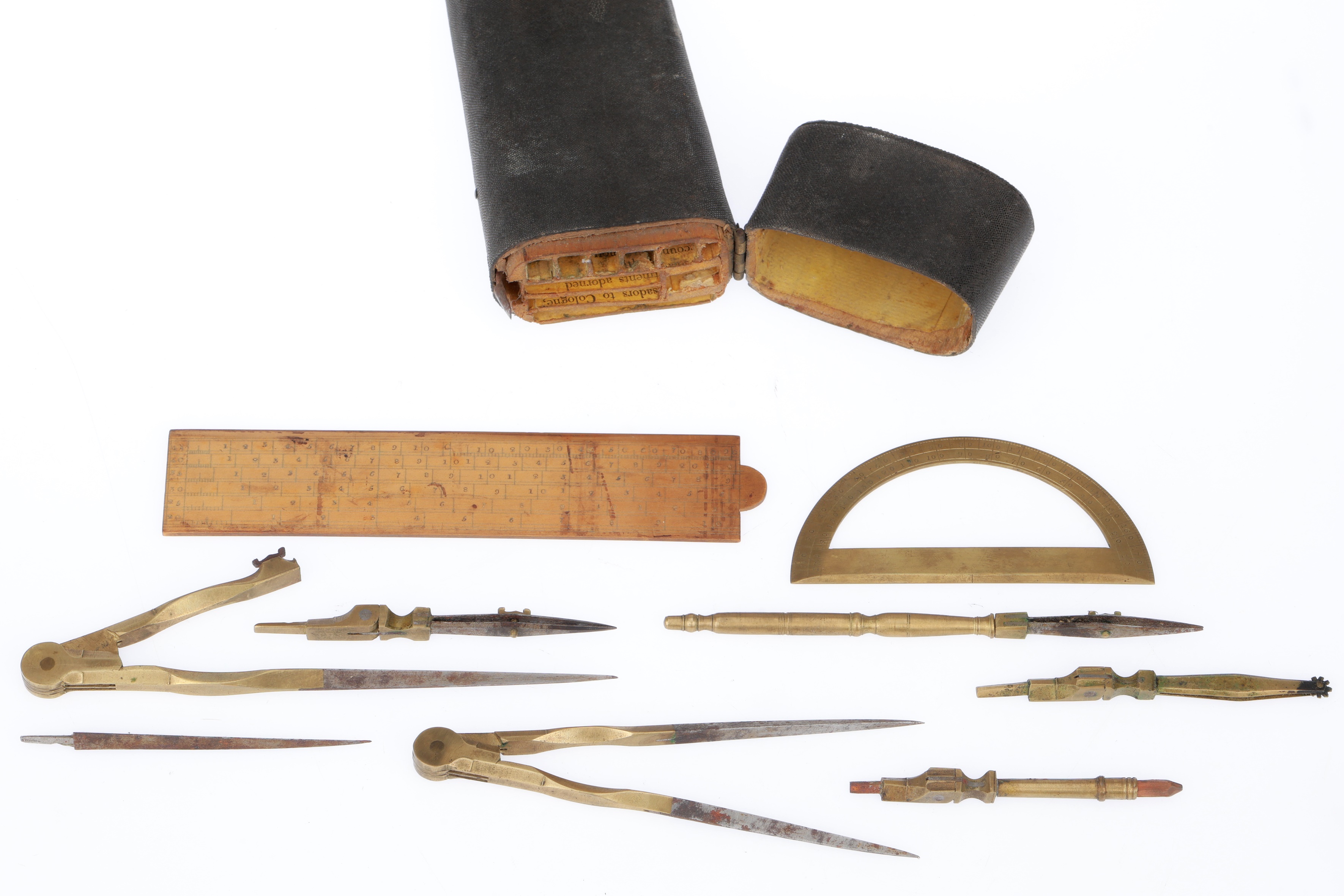 Lot 760 - Georgian Century Drawing Instrument Etui,