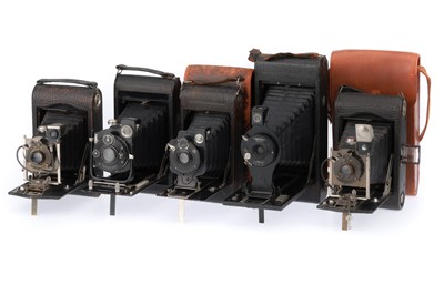 Lot 398 - A Group of Folding Bed Cameras