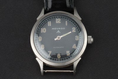 Lot 746 - A Movado W.W.W. White Metal 28 Jewel Wristwatch