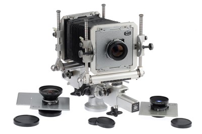 Lot 347 - A Micro Precision Products 5x4 Monorail Camera Outfit