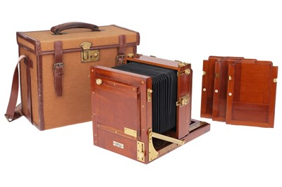 Lot 363 - A Gandolfi Half Plate Mahogany & Brass Tailbaord Camera