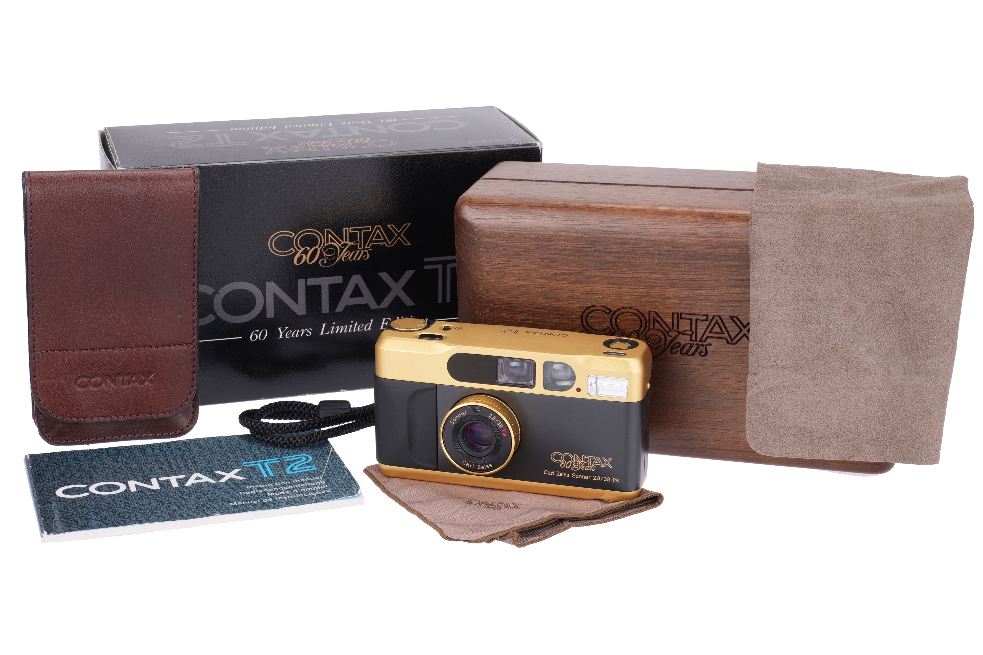 Lot 208 - A Contax T2 '60 Years Anniversary' Compact