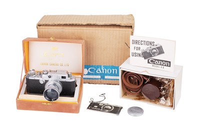 Lot 116 - A Canon IIb Rangefinder Camera Set
