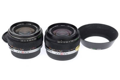Lot 256 - A Pair of Olympus Zuiko Auto-W f/2.8 24mm Lenses