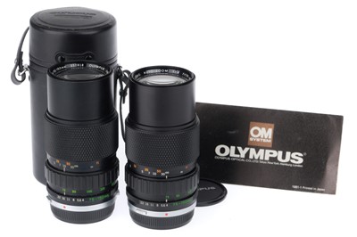 Lot 257 - A Pair of Olympus Zuiko Auto-Zoom f/4 75-150mm Lenses