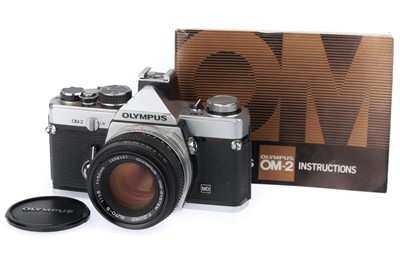 Lot 122 - An Olympus OM-2 MD 35mm SLR Camera