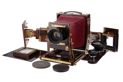 Lot 365 - A Gandolfi 10x8" Rosewood Field Camera Outfit