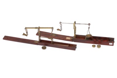 Lot 286 - 2 Sets of Folding Sovereign & Guinea Balance Scales