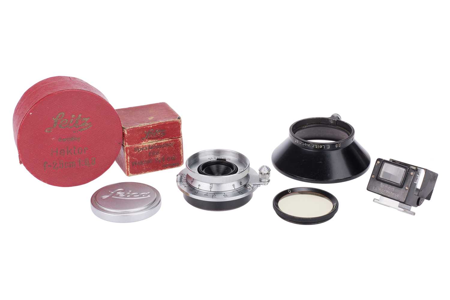 Lot 13 - A Leitz Hektor f/6.3 28mm Lens Set