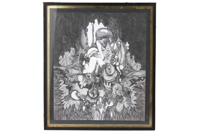 Lot 467 - Michel Payot, French surrealist ink drawing
