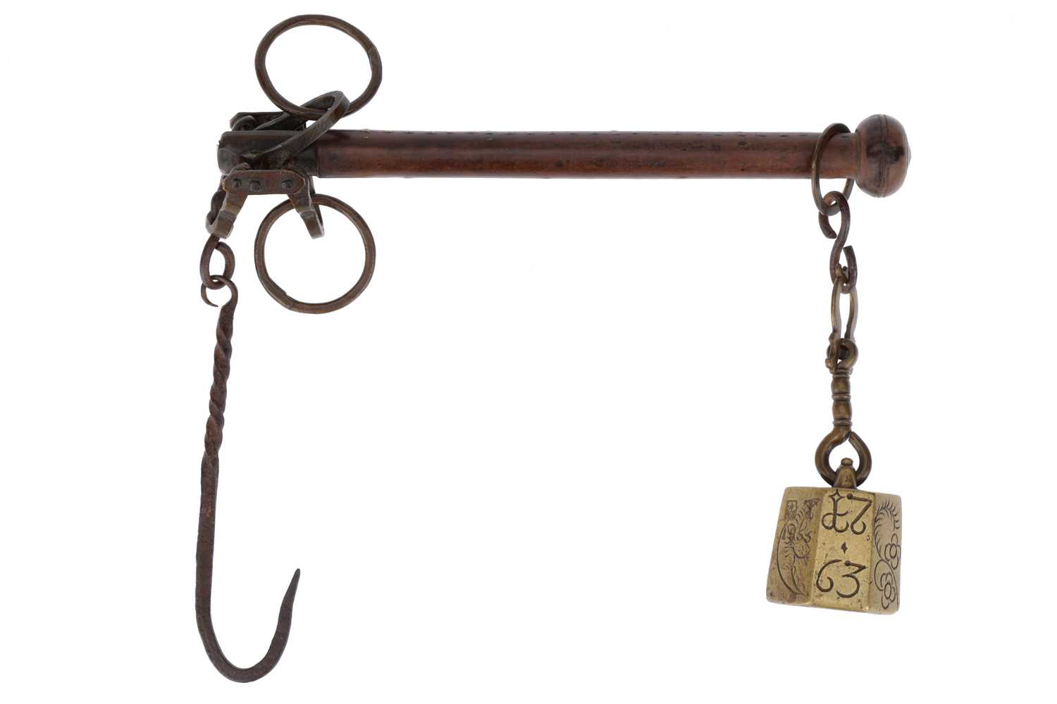 Lot 291 - 18th Century Steelyard Balance,