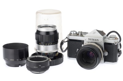 Lot 67 - A Nikon F 35mm SLR Camera Outfit