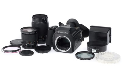 Lot 150 - A Pentax 645 Medium Format Camera Outfit