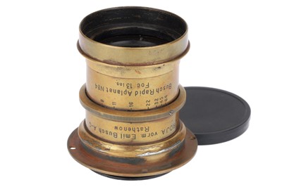 Lot 168 - A Busch Rapid Aplanat f/8 No4 13 inch Brass Lens
