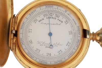 Lot 249 - Full Hunter Pocket Barometer, B. Cooke & Son, Hull