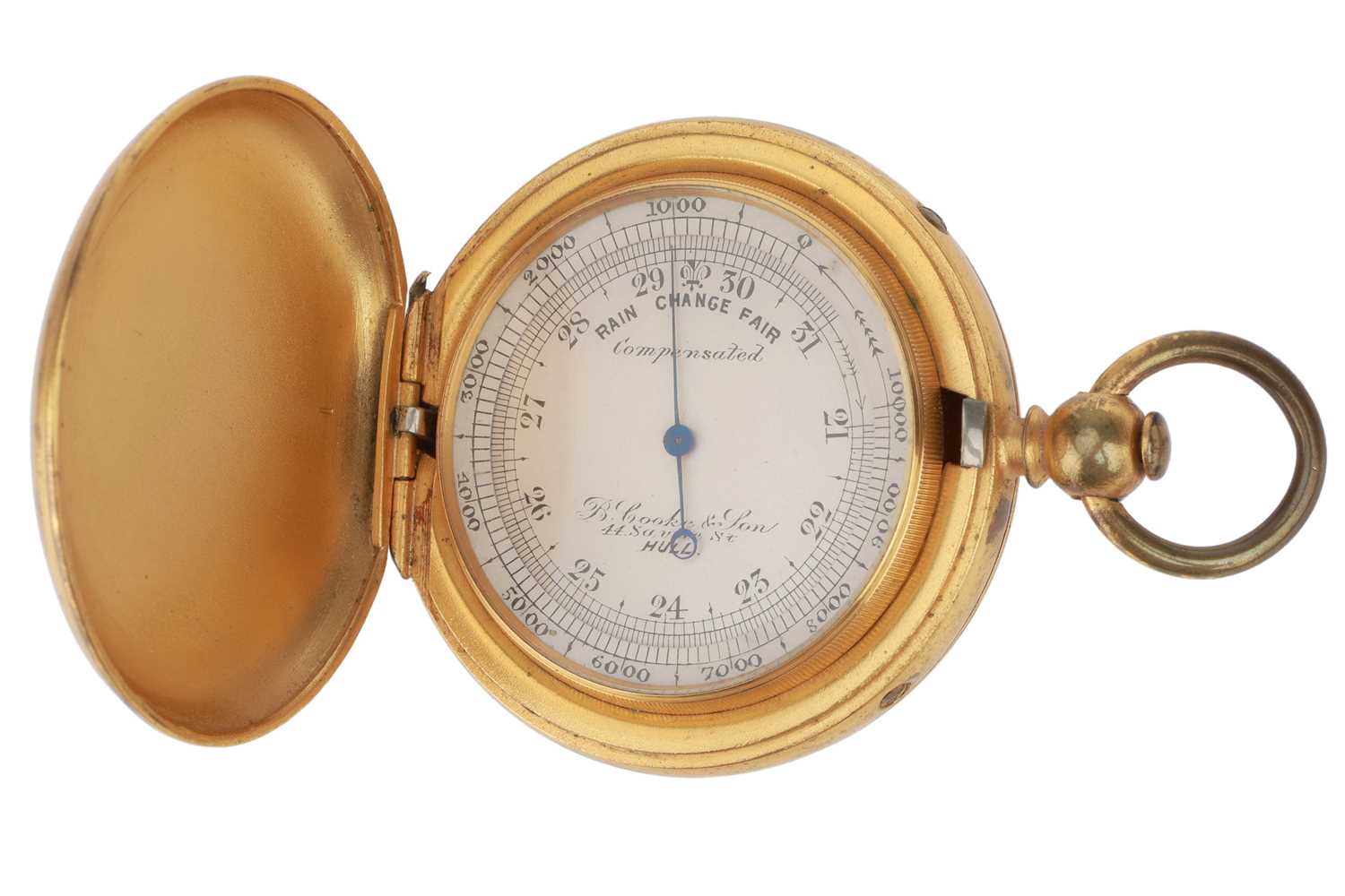 Lot 249 - Full Hunter Pocket Barometer, B. Cooke & Son, Hull