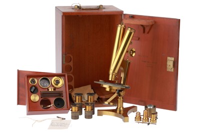 Lot 202 - R & J Beck National Binocular Microscope