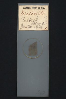 Lot 218 - Microscope Of a Pultusk Meteorite, 1868