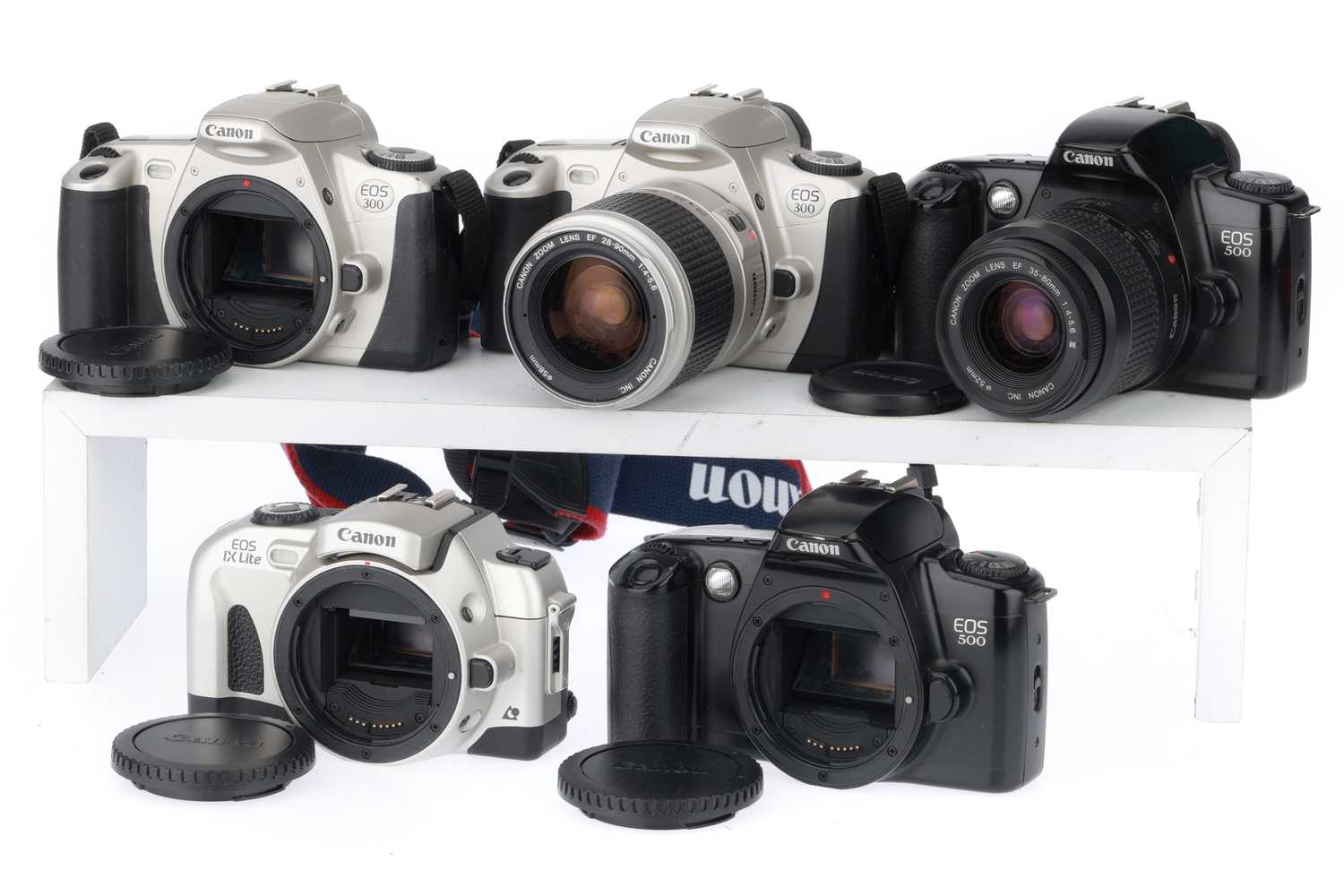 Lot 73 - A Group of Canon SLR Cameras,
