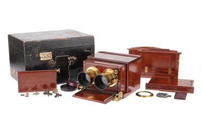 Lot 471 - A Fine J. H. Dallmeyer Stereo Wet Plate Sliding Box Camera