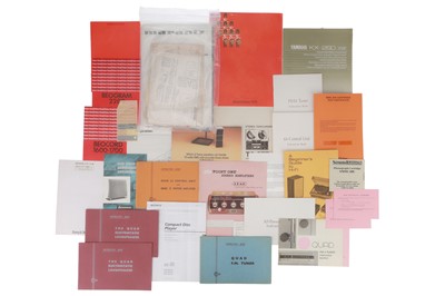 Lot 454 - A Selection of Audio Equipment Brochures and Guides