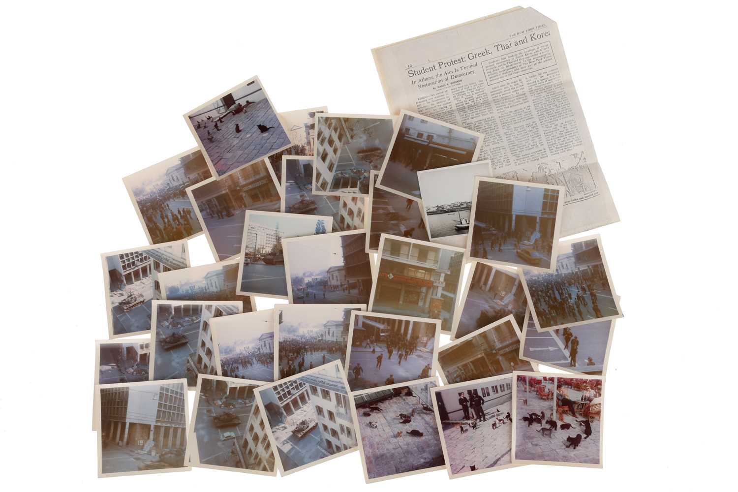 Lot 344 - Photographs of the Athens Riots 1973,