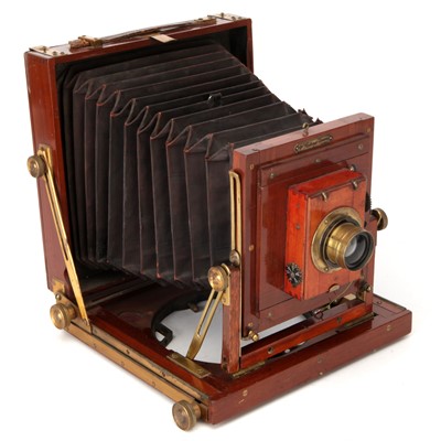 Lot 290 - A William Butcher & Sons National Mahogany Half Plate Field Camera