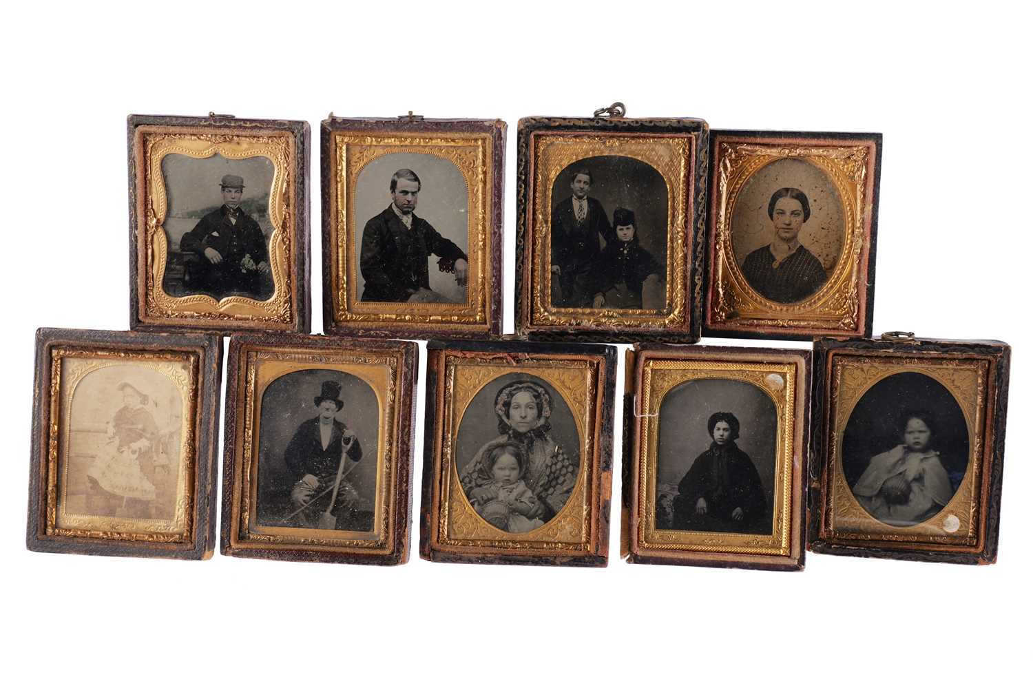 Lot 8 - Collection of 8 Ninth Plate Ambrotypes,