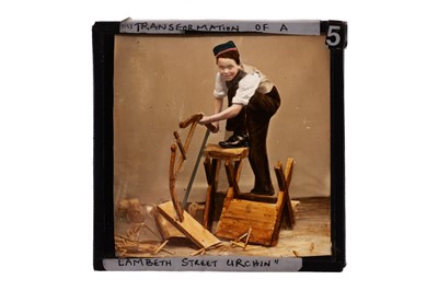 Lot 129 - Magic Lantern Slides, Street Victorian Children