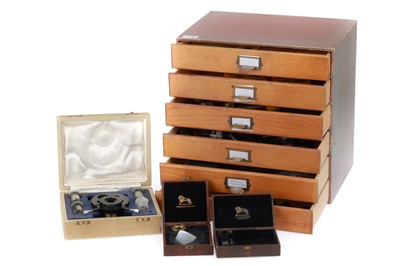 Lot 372 - Large Cabinet of Microscope Spares & Accessories