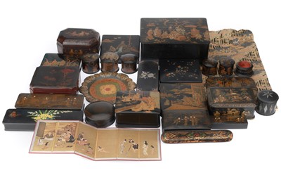 Lot 348 - Collection of Japanese Lacquer Ware