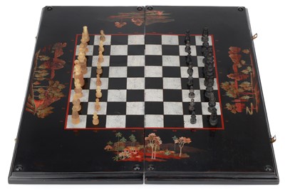 Lot 349 - Japanese Lacquer Ware Chess Board