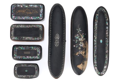 Lot 351 - Small Collection of Lacquer Ware Boxes and Spectacle Cases