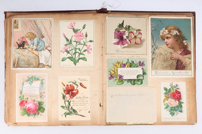 Lot 681 - Victorian Scrap Album of Postcards
