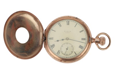 Lot 748 - A Gold Plated Half Hunter Pocket Watch