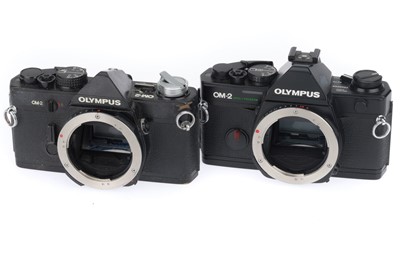 Lot 242 - A Pair of Black Olympus OM Camera Bodies