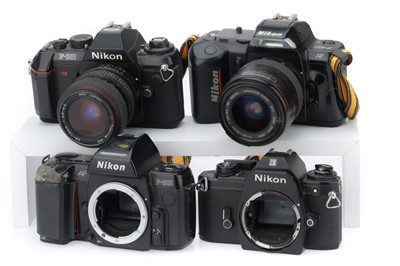 Lot 76 - A Group of Nikon 35mm SLR Camera Bodies