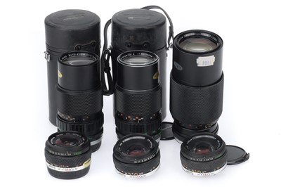 Lot 470 - A Group of Olympus Zuiko Camera Lenses