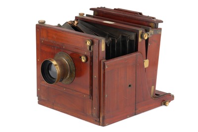 Lot 295 - A Meagher Full Plate Mahogany Tailboard Camera