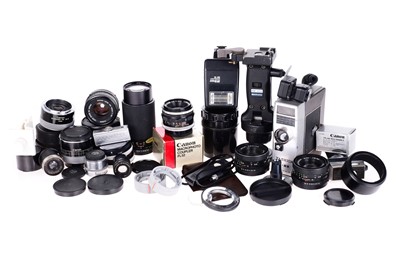 Lot 616 - A Mixed Selection of Lenses, Cameras, & Accessories