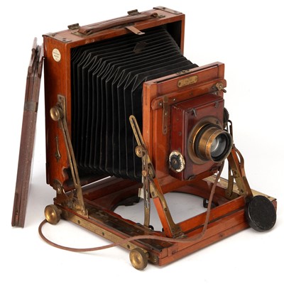 Lot 296 - A Houghtons Victo Half Plate Mahogany Field Camera