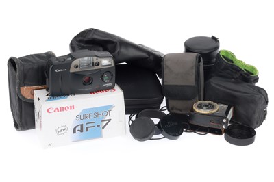 Lot 117 - to include a Canon Sureshot AF-7, lightly used,...