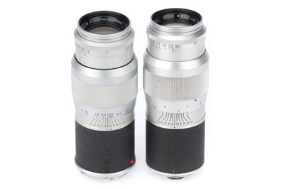 Lot 6 - A Pair of Leitz Wetzlar f/4.5 135mm Hektor Lenses