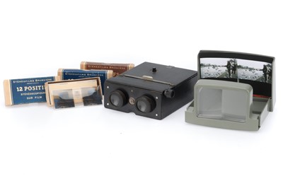 Lot 51 - A French Stereo Viewer & Three Cases of Views