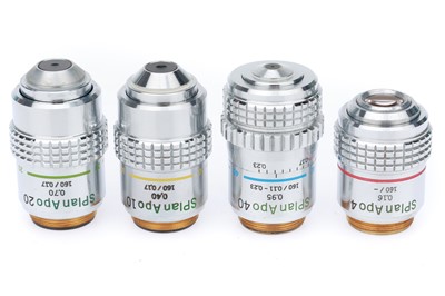 Lot 791 - Set of 4 Olympus SPlan APO Microscope Objectives