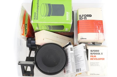 Lot 673 - A Selection of Darkroom Equipment and Out of Date Chemistry
