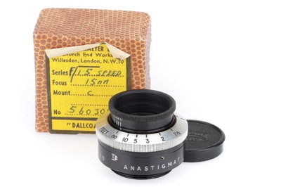 Lot 403 - A Boxed Dallmeyer 15mm f/1.5 Wide Angle Speed Anastigmat Lens