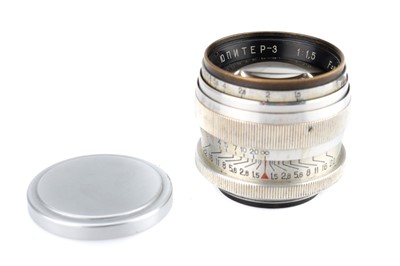 Lot 408 - A Krasnogorsk Jupiter-3 f/1.5 5cm Lens
